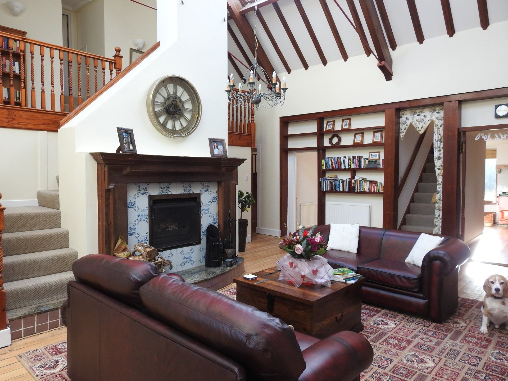 View across the vaulted lounge at The Old Coach House in Blairgowrie