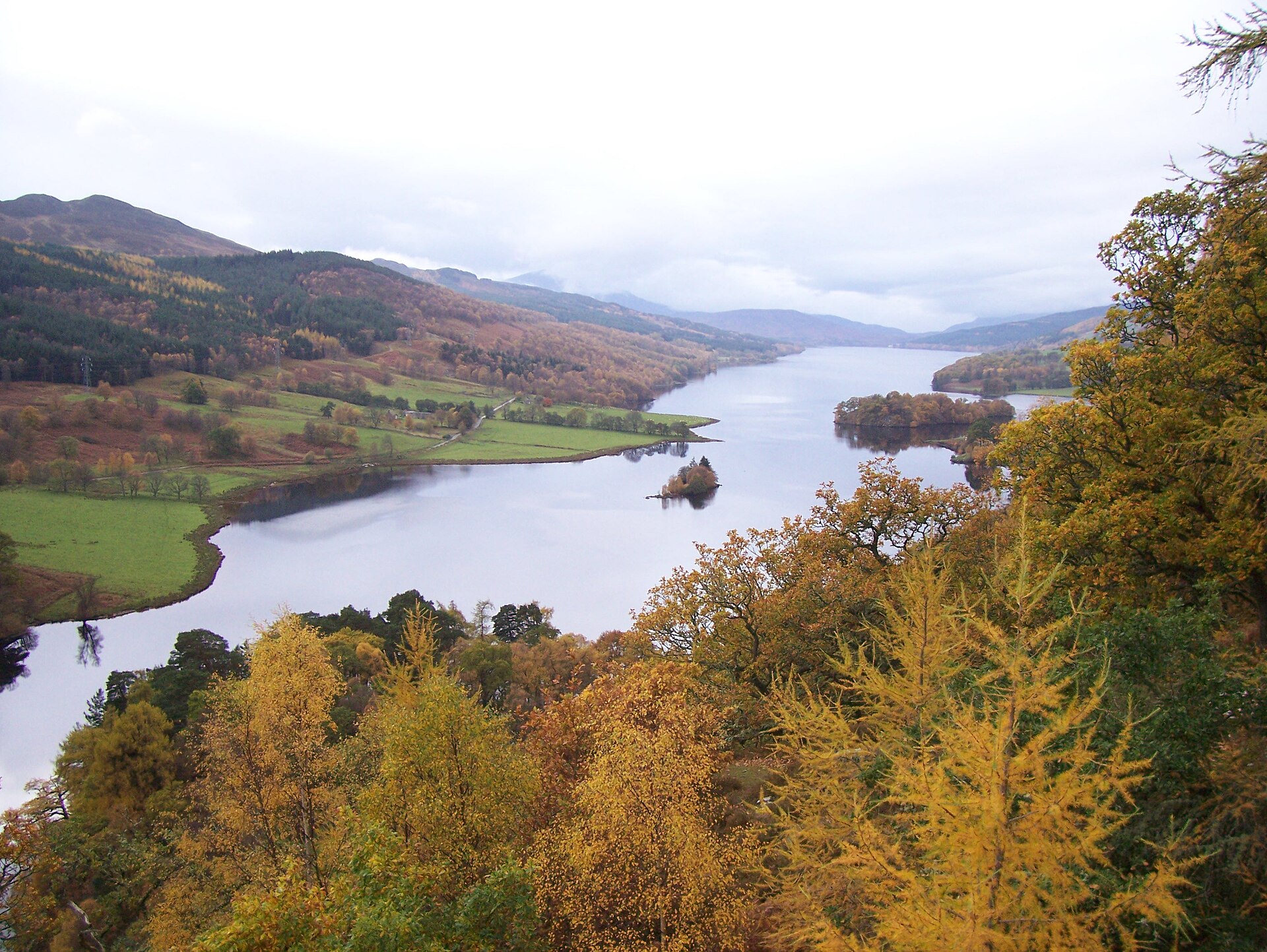 Queen's View across Loch Tummel in Perthshire